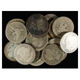 (20) 90% SILVER BARBER QUARTERS