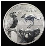 2024 2 OZ .999 SILVER AUSTRALIA WILDLIFE ROUND