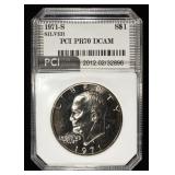 1971-S SILVER EISENHOWER DOLLAR PCI PERFECT GEM PR