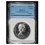 1967 CANADIAN DOLLAR NNC SUPERB GEM+ BU PL
