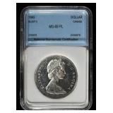 1965 CANADIAN DOLLAR NNC SUPERB GEM+ BU PL