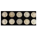 (10) 1944 MERCURY DIMES
