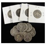 (15) 90% SILVER BARBER QUARTERS