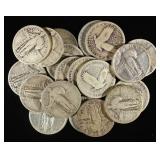 (19) 90% SILVER STANDING LIBERTY QUARTERS