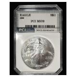 1999 AMERICAN SILVER EAGLE PCI PERFECT GEM BU