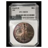 1998 AMERICAN SILVER EAGLE PCI PERFECT GEM BU