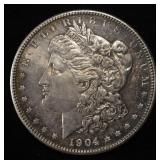 1904 MORGAN DOLLAR AU/BU