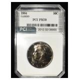 1964 KENNEDY HALF DOLLAR PCI PERFECT GEM PR CAMEO