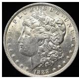 1888-O 'HOT LIPS' MORGAN DOLLAR CH AU