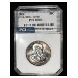 1959 FRANKLIN HALF DOLLAR PCI SUPERB GEM BU FBL