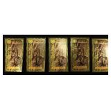 (5) WASHINGTON D.C. GOLDBACK 1/1000TH OZ 24K GOLD