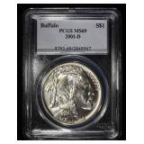 2001-D $1 BUFFALO PCGS MS69