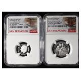 2019-S 10C AND 25C  NGC FDI PF 70 ULTRA CAMEO
