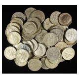 (50) 90% SILVER ROOSEVELT DIMES