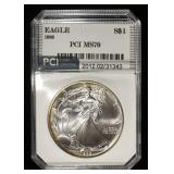 1989 AMERICAN SILVER EAGLE PCI PERFECT GEM BU