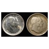 (2) 1926 SESQUI COMMEM HALF DOLLARS AU