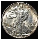 1941-S WALKING LIBERTY 50C CH TO GEM BU