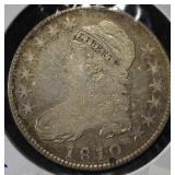 1810 CAPPED BUST HALF DOLLAR  F-VF
