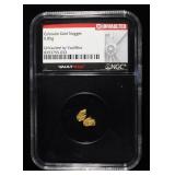 0.85 G COLORADO GOLD NUGGET NGC UNVAULTED