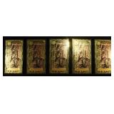 (5) WASHINGTON D.C. GOLDBACK 1/1000TH OZ 24K GOLD