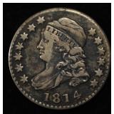 1814 CAPPED BUST DIME VF/XF