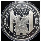 APMEX 10 OZ .999 SILVER ROUND