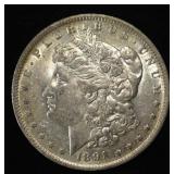 1891-O MORGAN DOLLAR AU