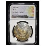 1904-O MORGAN DOLLAR NGC MS-62 RAINBOW COLOR
