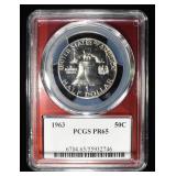1963 FRANKLIN HALF DOLLAR PCGS PR-65