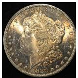 1880-S MORGAN DOLLAR GEM BU GREAT COLOR WOW!