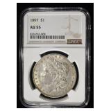 1897 MORGAN DOLLAR NGC AU55