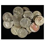 (20) 90% SILVER WASHINGTON QUARTERS