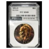 1974-S SILVER EISENHOWER DOLLAR PCI SUPERB GEM+ BU