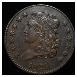 1826 HALF CENT AU/BU