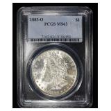 1885-O MORGAN DOLLAR PCGS MS-63