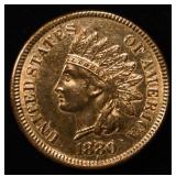 1880 INDIAN CENT CH BU RED CLEANED