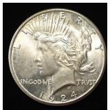 1924-S PEACE DOLLAR CH BU