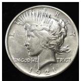 1921 PEACE DOLLAR AU