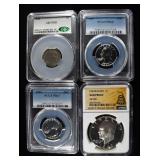 MIXED CERTIFED US COIN LOT SOME SILVER