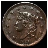 1839 LARGE CENT BU