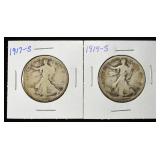 1917-S & 1919-S WALKING LIBERTY HALF DOLLARS