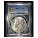 1882-O MORGAN DOLLAR PCGS MS62