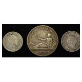 SAN MARINO 50C, 2 PESETAS & SWEDEN 1/16 RIKSDALER