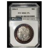 1884-S MORGAN DOLLAR PCI BU PL