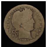 1909-O BARBER QUARTER