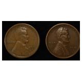 1919-S & 1921-S WHEAT CENTS