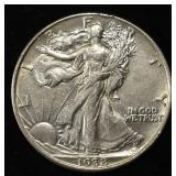 1938 WALKING LIBERTY HALF DOLLAR BU
