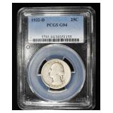 1932-D WASHINGTON QUARTER PCGS G04
