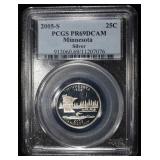 2005-S SILVER WASHINGTON QUARTER PCGS PR69 DCAM