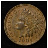 1904 INDIAN HEAD CENT AU/BU